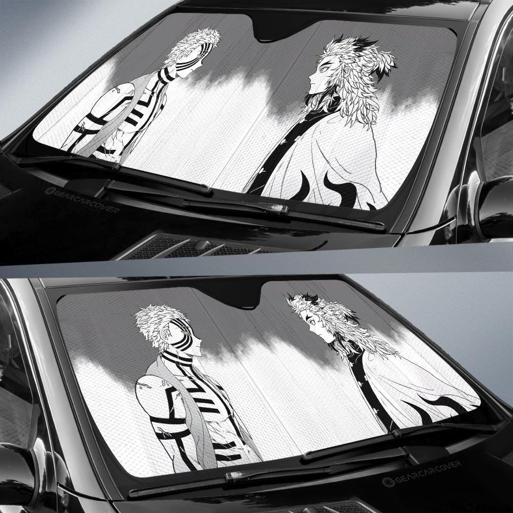 Akaza And Rengoku Car Sunshade Custom Kimetsu No Yaiba Manga Car Accessories - Gearcarcover - 2