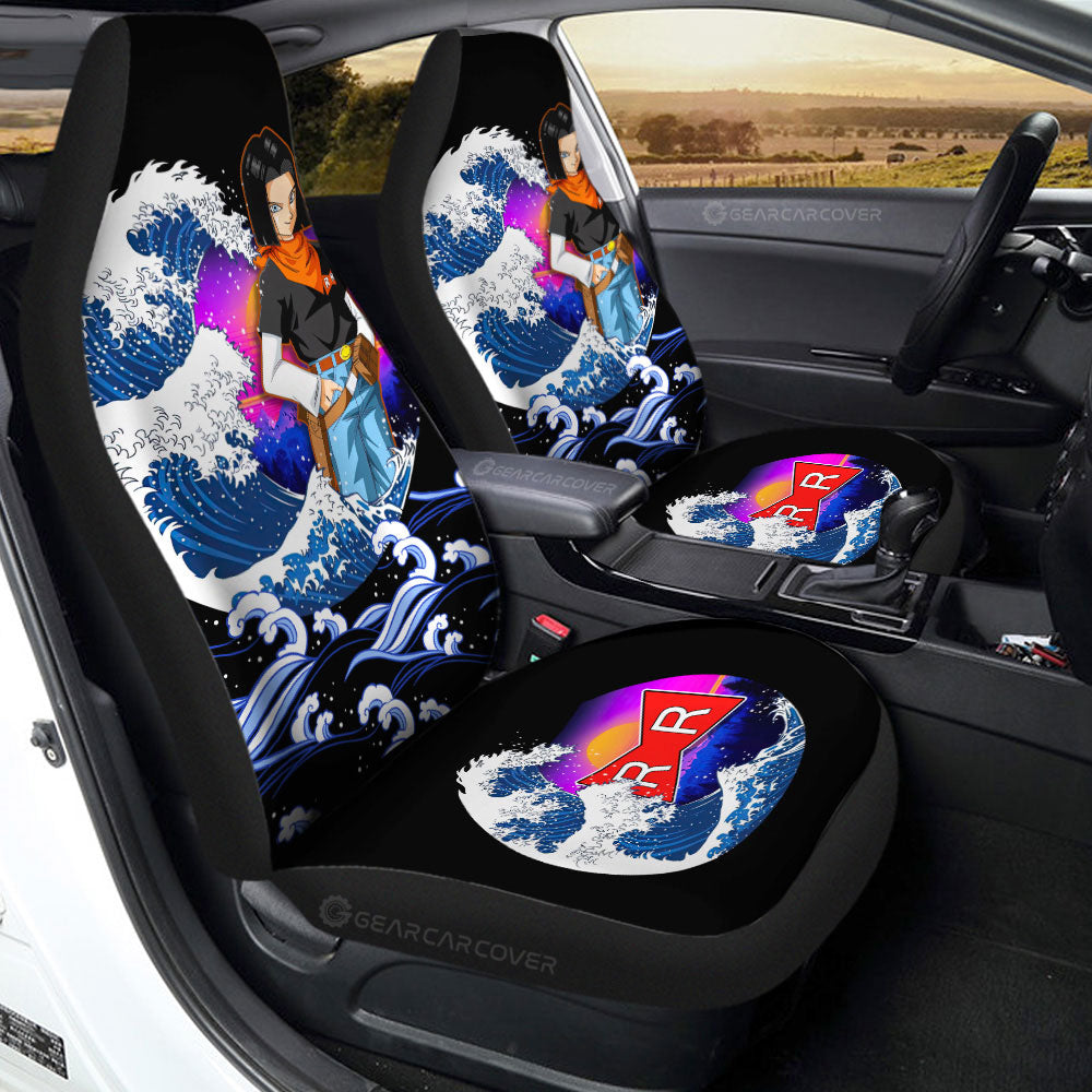 Android 17 Car Seat Covers Custom Dragon Ball Car Interior Accessories - Gearcarcover - 2