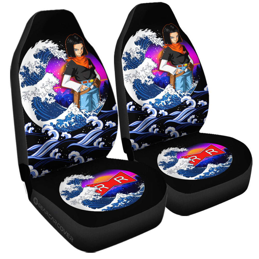 Android 17 Car Seat Covers Custom Dragon Ball Car Interior Accessories - Gearcarcover - 3