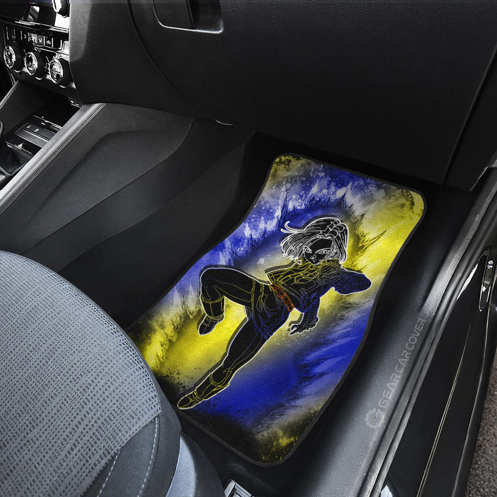 Android 18 Car Floor Mats Custom Anime Car Accessories - Gearcarcover - 3