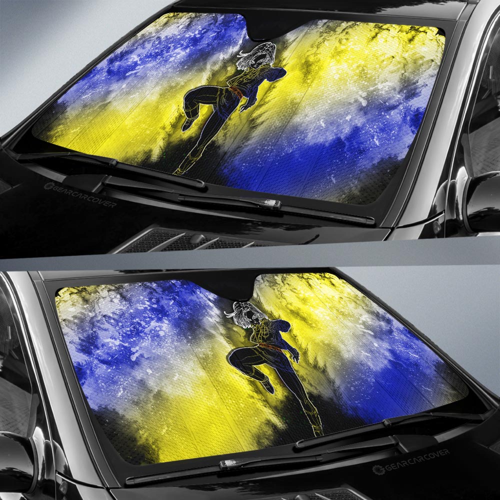 Android 18 Car Sunshade Custom Anime Car Accessories - Gearcarcover - 2