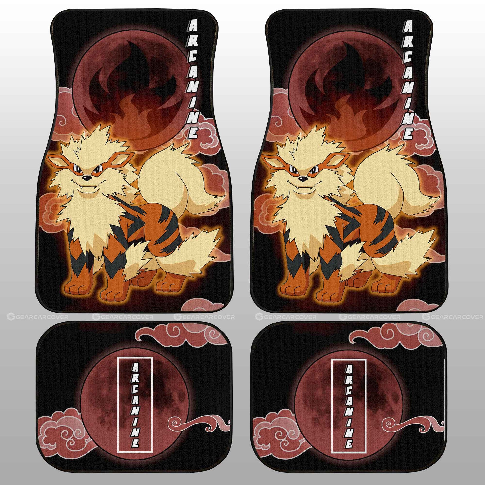 Arcanine Car Floor Mats Custom Anime Car Accessories For Anime Fans - Gearcarcover - 2