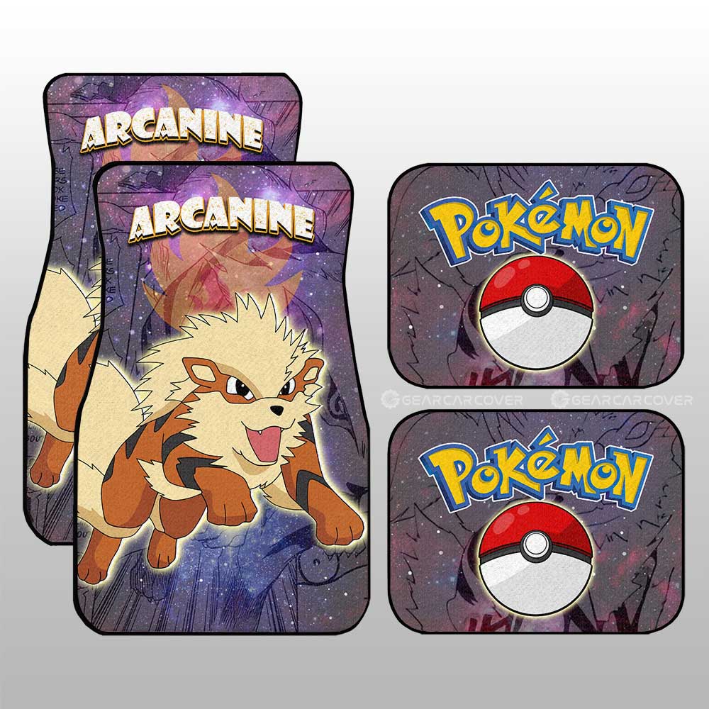 Arcanine Car Floor Mats Custom Anime Galaxy Manga Style - Gearcarcover - 1