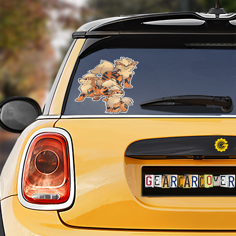 Arcanine Evolution Car Sticker Custom Anime - Gearcarcover - 1
