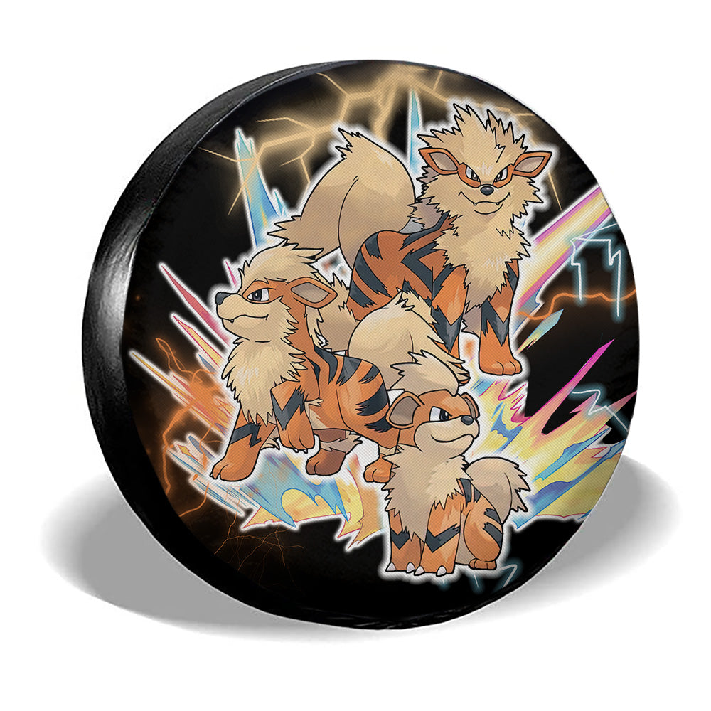 Arcanine Evolution Spare Tire Cover Custom Anime - Gearcarcover - 3