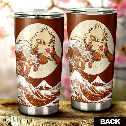 Arcanine Tumbler Cup Custom Pokemon Car Accessories - Gearcarcover - 2