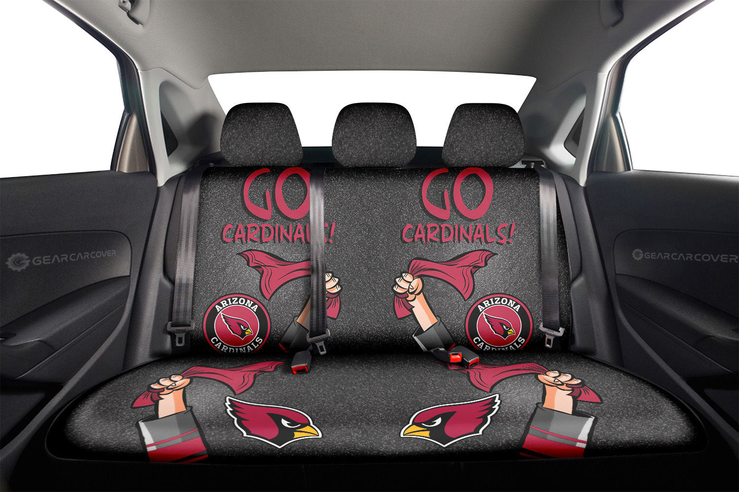 Arizona Cardinals Car Back Seat Covers Custom Car Accessories - Gearcarcover - 2
