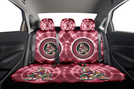 Arizona Coyotes Car Back Seat Covers Custom Tie Dye Car Accessories - Gearcarcover - 2