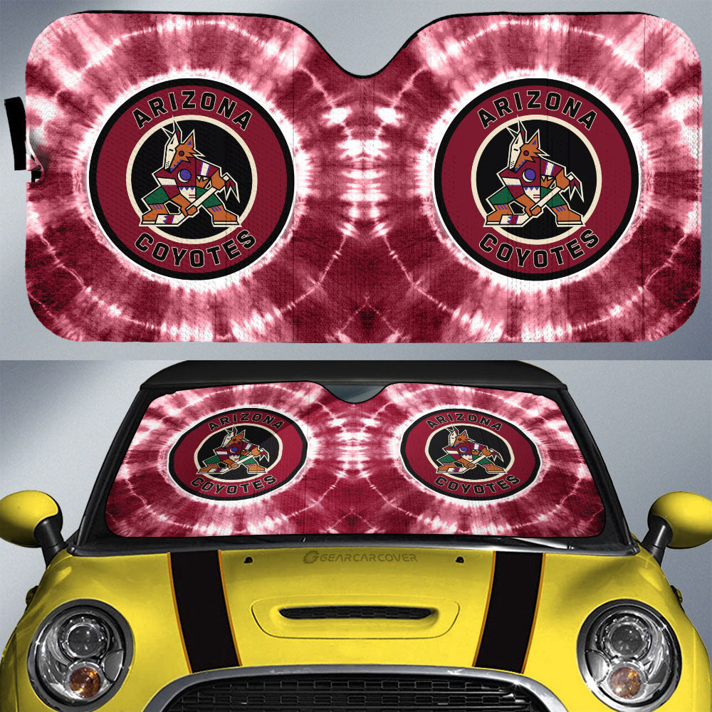 Arizona Coyotes Car Sunshade Custom Tie Dye Car Accessories - Gearcarcover - 1