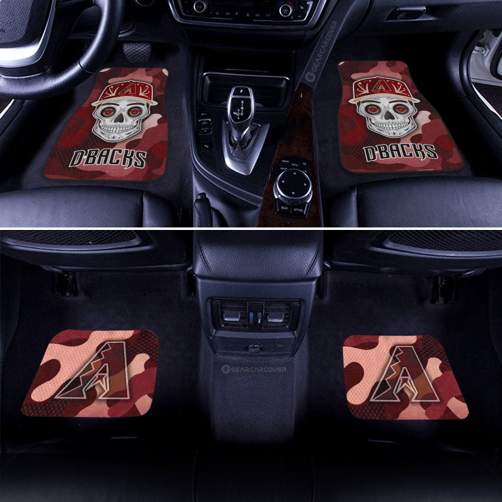 Arizona Diamondbacks Car Floor Mats Skull Theme Collection - Gearcarcover - 2