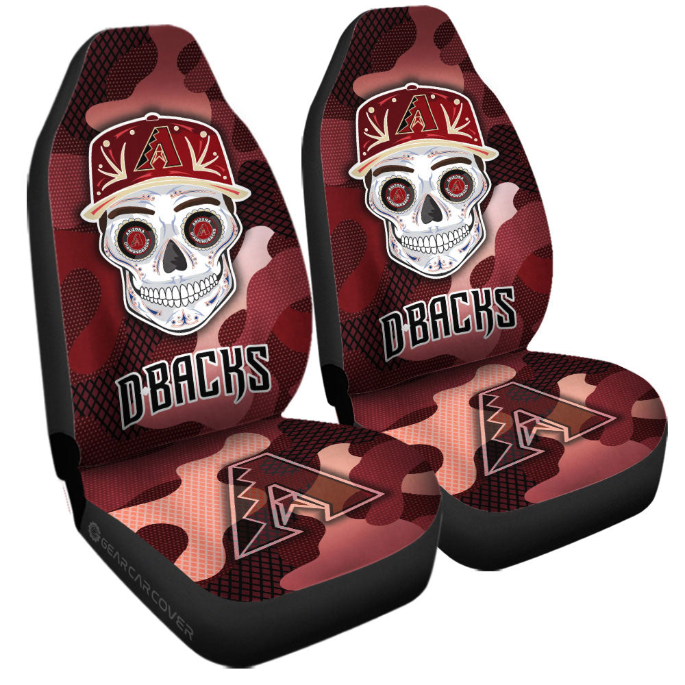 Arizona Diamondbacks Car Seat Covers Skull Theme Collection - Gearcarcover - 3