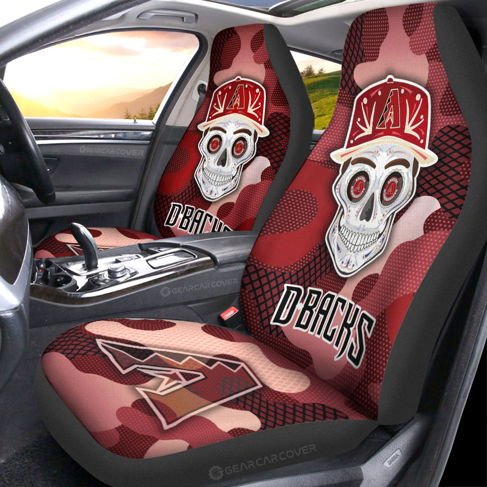 Arizona Diamondbacks Car Seat Covers Skull Theme Collection - Gearcarcover - 1