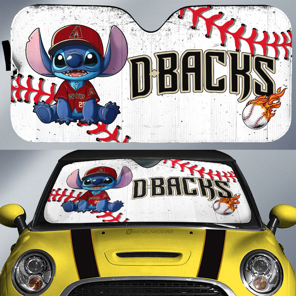 Arizona Diamondbacks Car Sunshade Stitch Theme Collection - Gearcarcover - 1