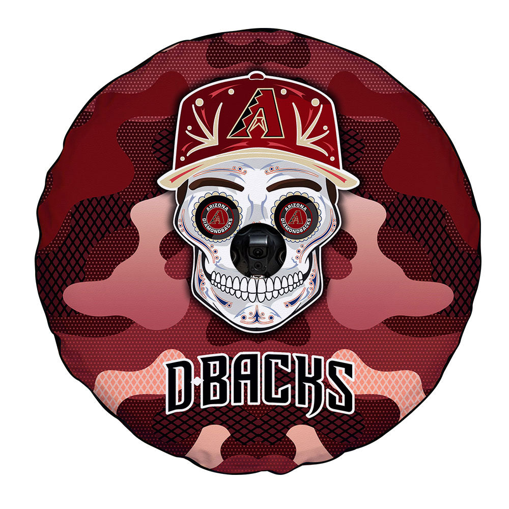 Arizona Diamondbacks Spare Tire Covers Camera Hole Skull Theme Collection - Gearcarcover - 4