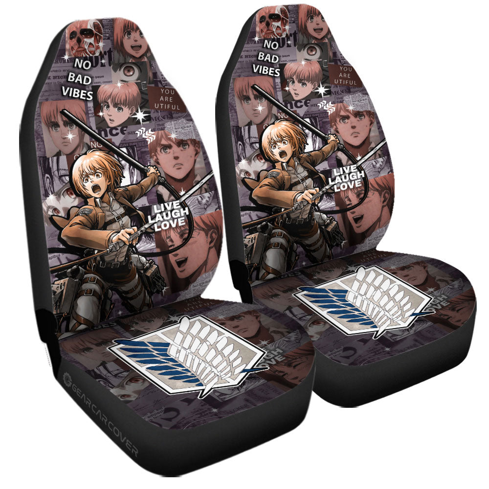 Armin Arlert Car Seat Covers Custom Car Interior Accessories - Gearcarcover - 3