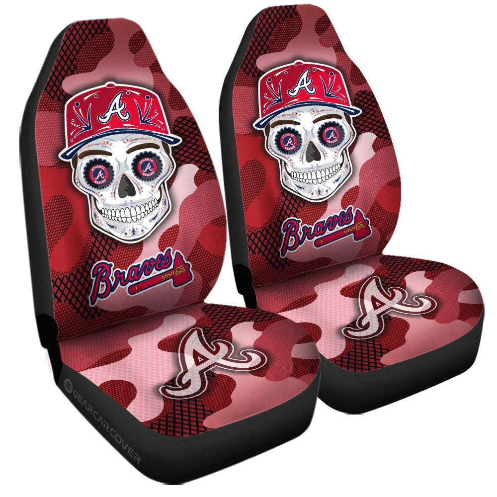 Atlanta Braves Car Seat Covers Skull Theme Collection - Gearcarcover - 3