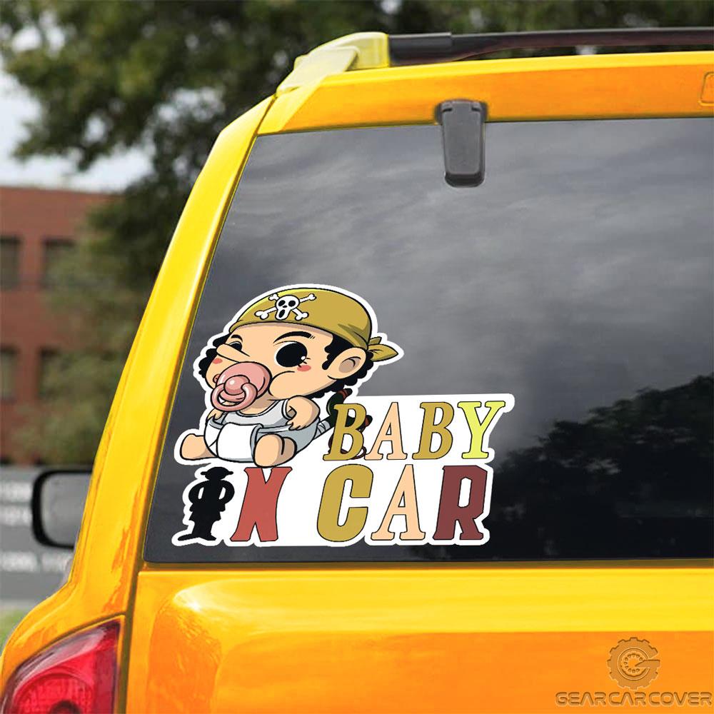 Baby In Car Usopp Car Sticker Custom Car Accessories - Gearcarcover - 3