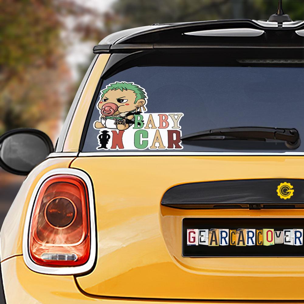 Baby In Car Zoro Car Sticker Custom Car Accessories - Gearcarcover - 1