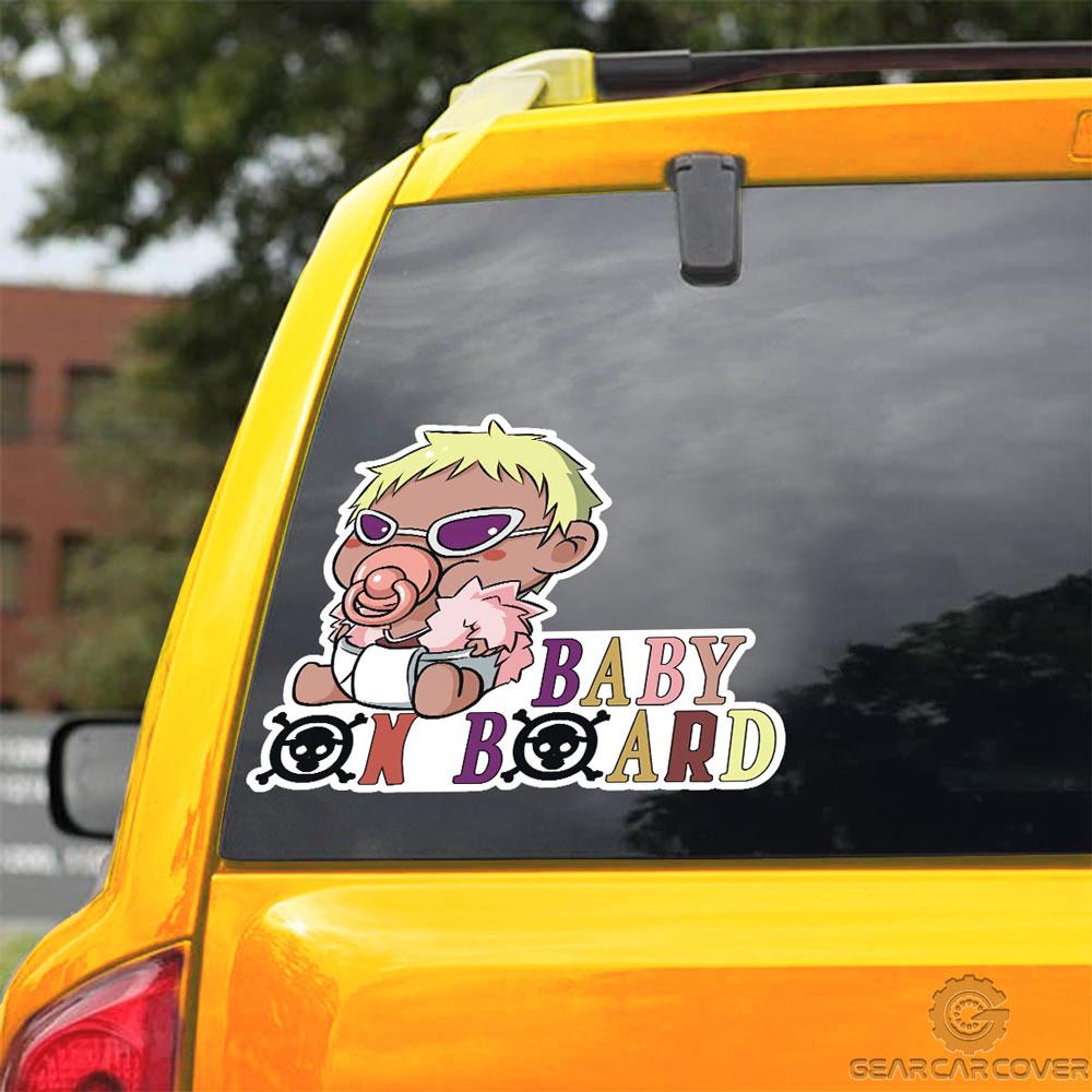 Baby On Board Donquixote Doflamingo Car Sticker Custom Car Accessories - Gearcarcover - 3