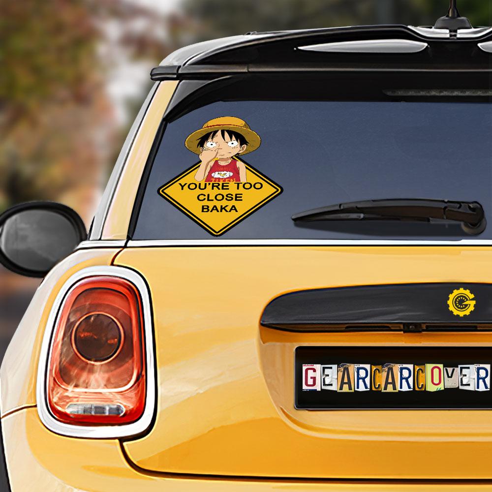 Baka Monkey D. Luffy Warning Car Sticker Custom Car Accessories - Gearcarcover - 1
