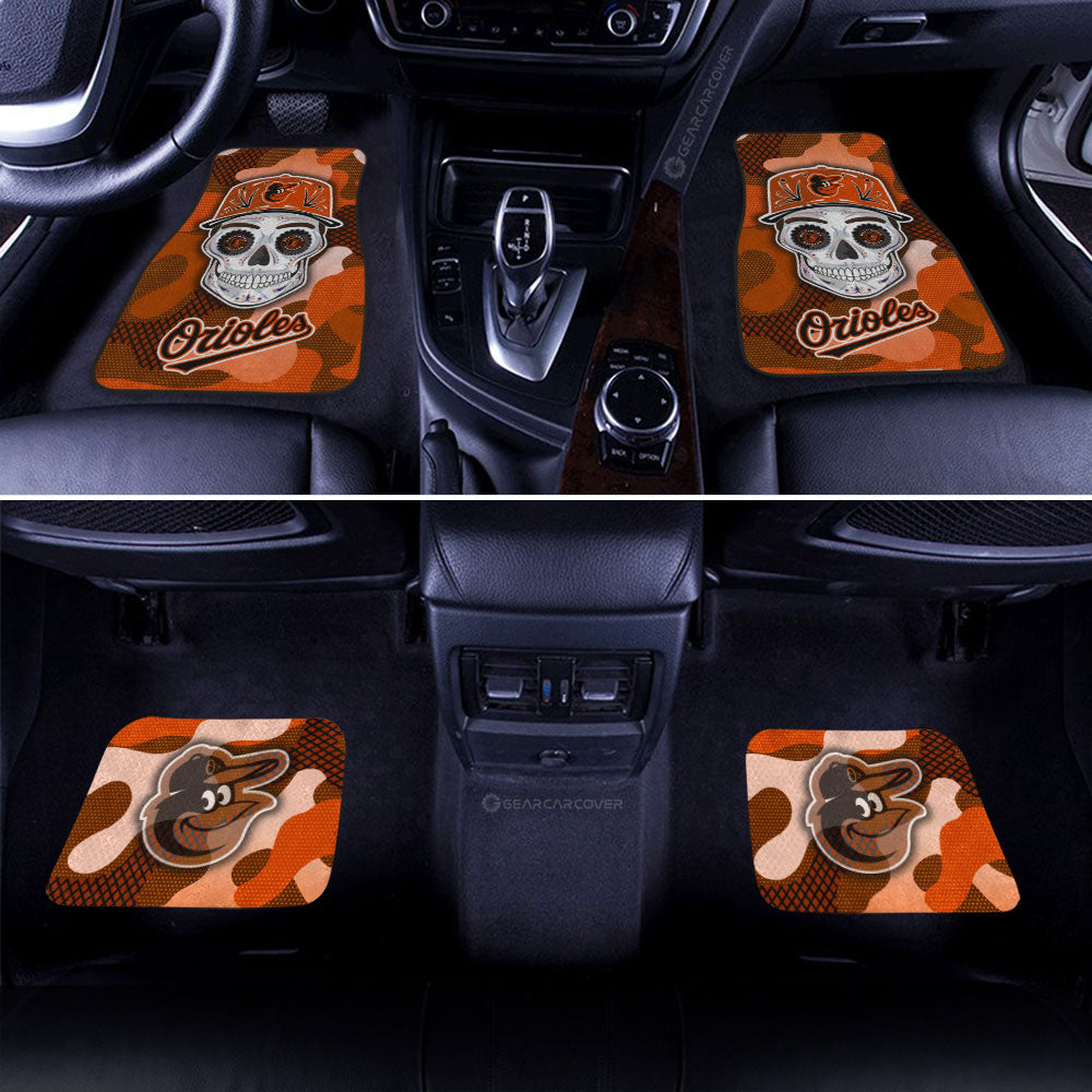 Baltimore Orioles Car Floor Mats Skull Theme Collection - Gearcarcover - 2