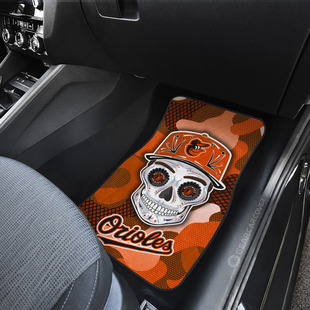 Baltimore Orioles Car Floor Mats Skull Theme Collection - Gearcarcover - 3