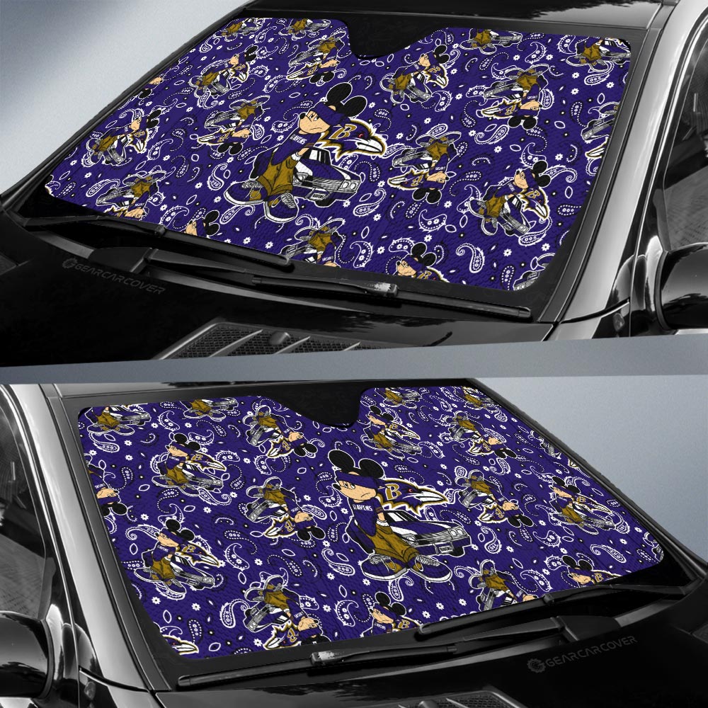 Baltimore Ravens Car Sunshade Cartoon Theme Collection - Gearcarcover - 2
