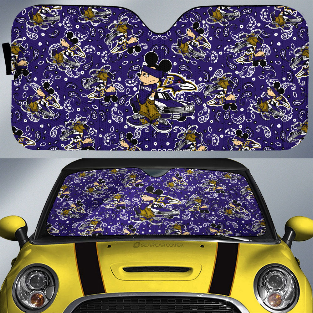 Baltimore Ravens Car Sunshade Cartoon Theme Collection - Gearcarcover - 1