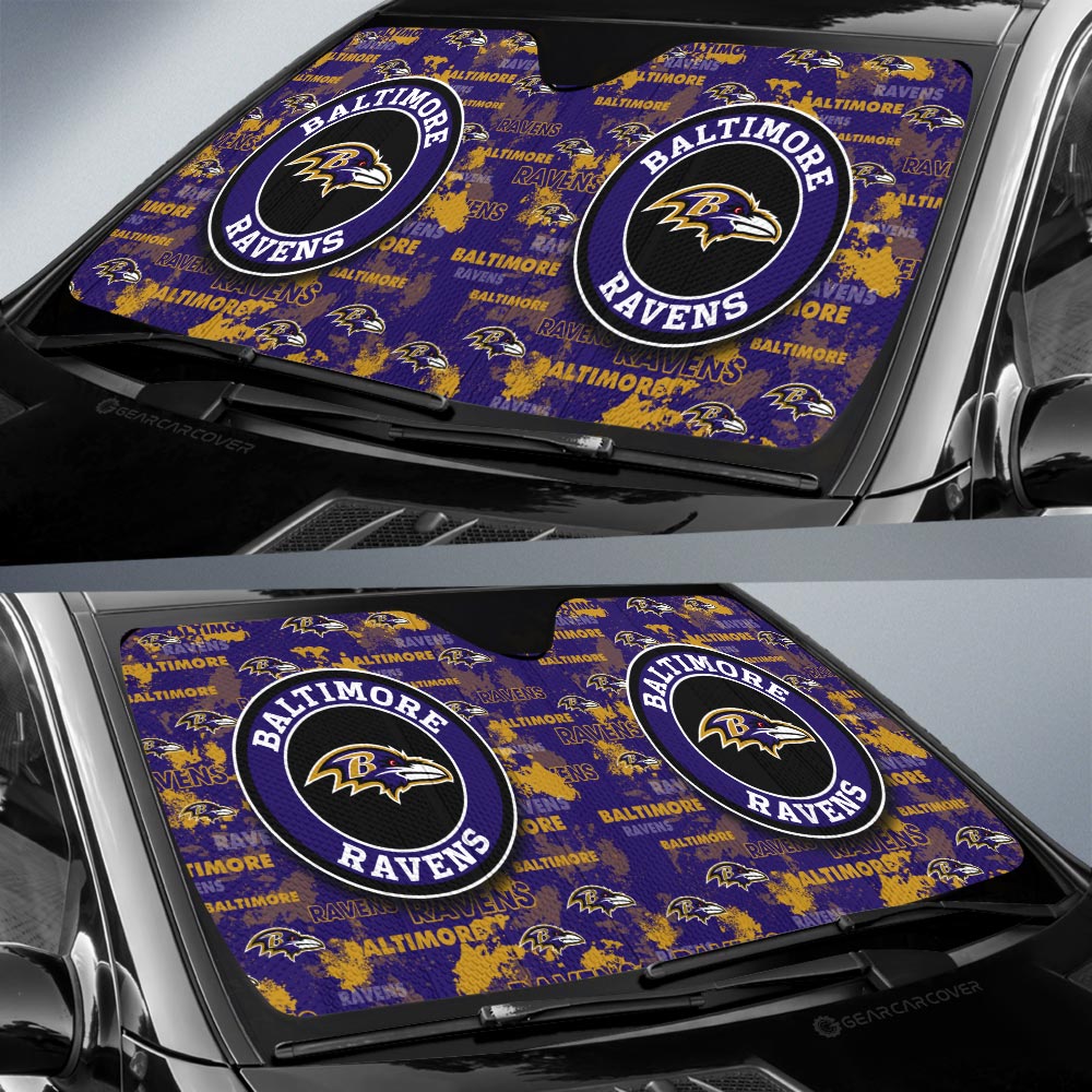 Baltimore Ravens Car Sunshade Custom Car Accessories - Gearcarcover - 2