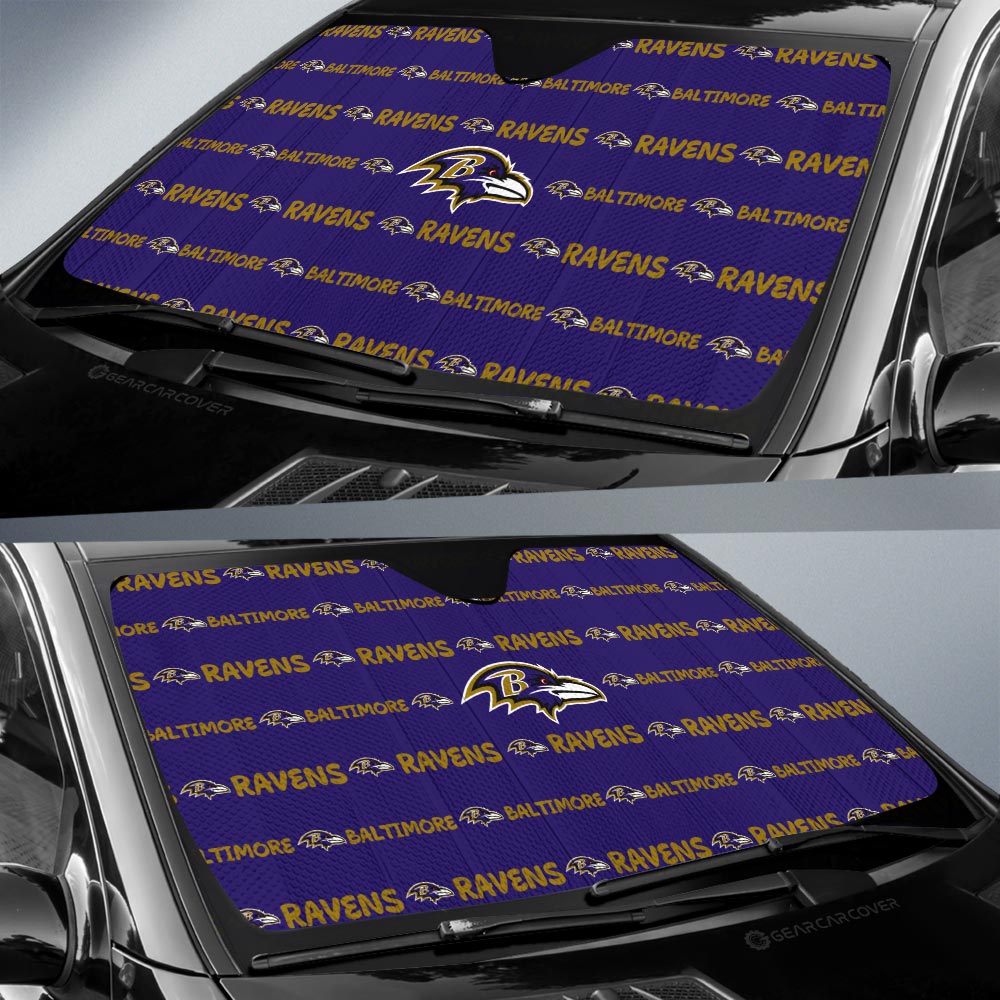 Baltimore Ravens Car Sunshade Sporty Team Collection - Gearcarcover - 2