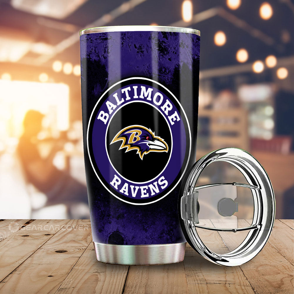 Baltimore Ravens Tumbler Cup Custom Car Accessories - Gearcarcover - 2