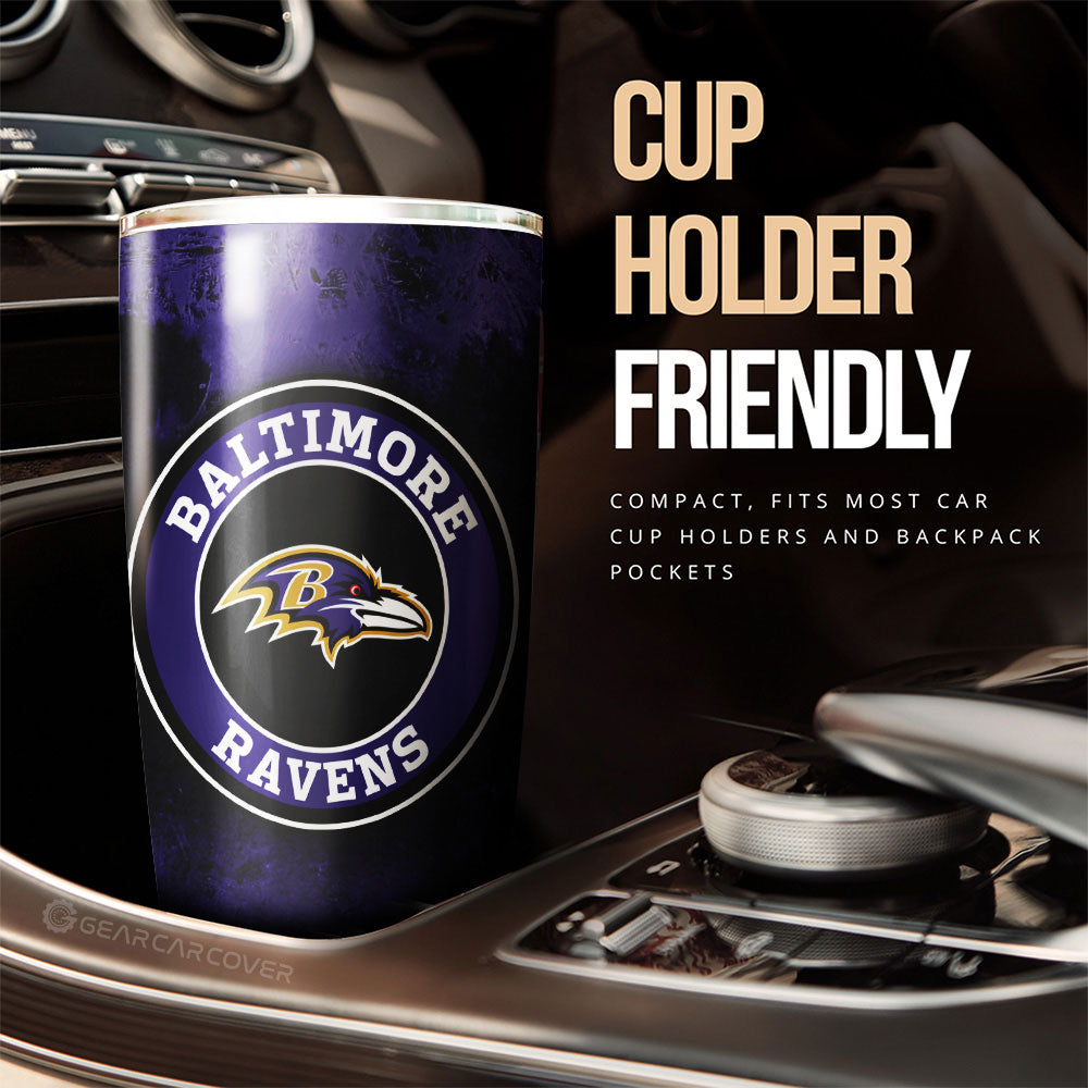 Baltimore Ravens Tumbler Cup Custom Car Accessories - Gearcarcover - 3