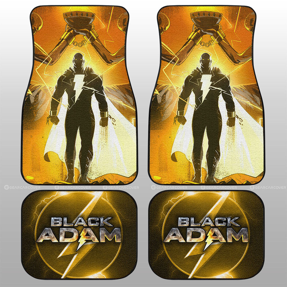 Black Adam Car Floor Mats Custom Car Accessories For Fans - Gearcarcover - 1