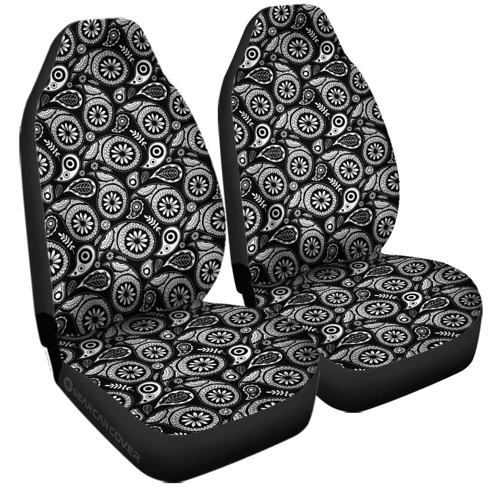 Black Paisley Pattern Car Seat Covers Custom Car Accessories - Gearcarcover - 3