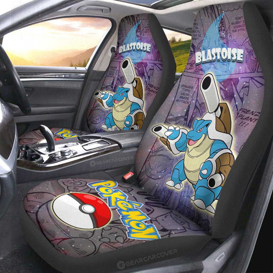 Blastoise Car Seat Covers Custom Anime Galaxy Manga Style - Gearcarcover - 2