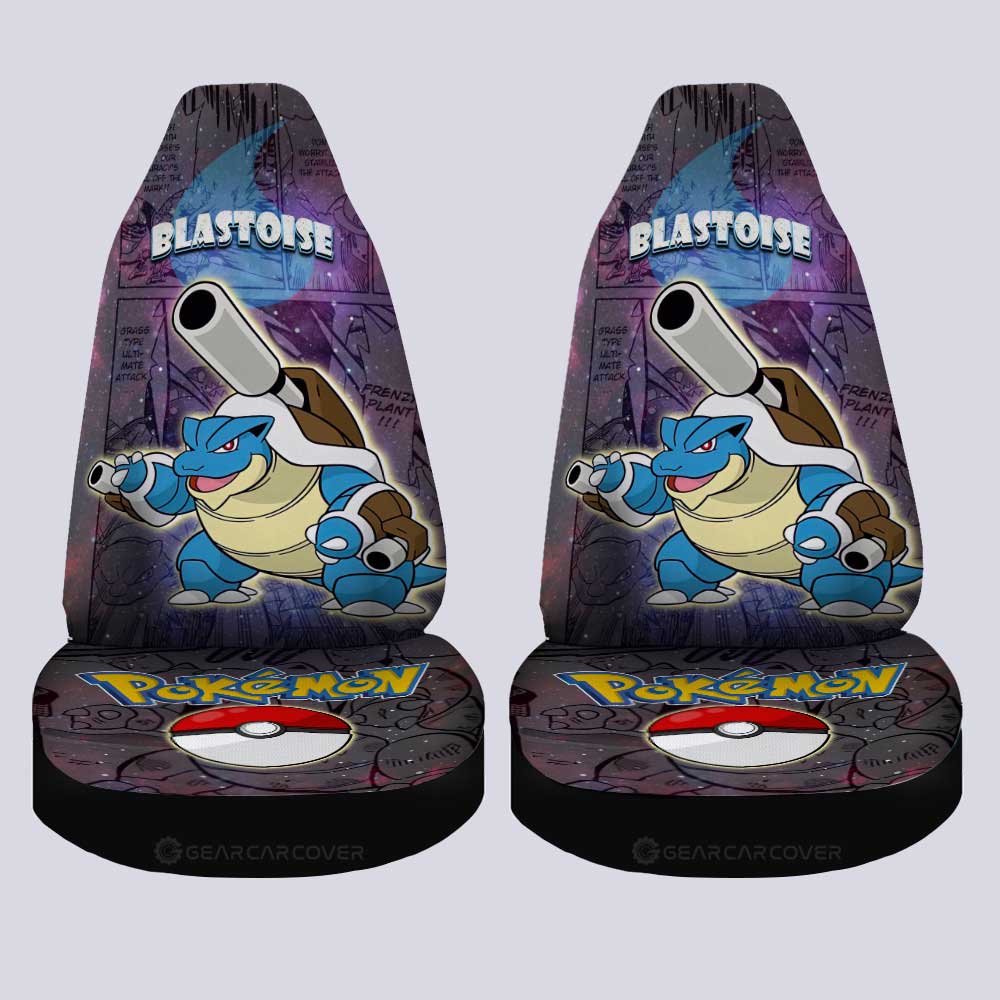 Blastoise Car Seat Covers Custom Anime Galaxy Manga Style - Gearcarcover - 4