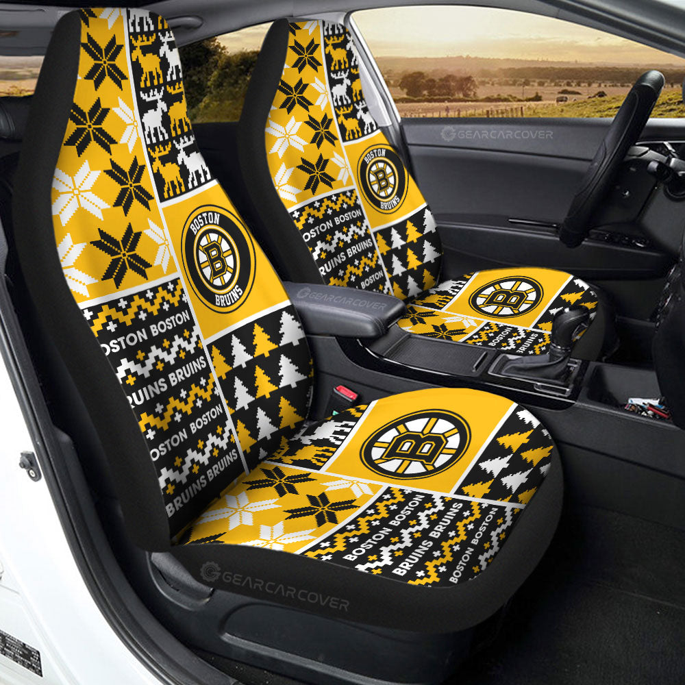 Boston Bruins Car Seat Covers Custom Ugly Style Car Accessories - Gearcarcover - 2
