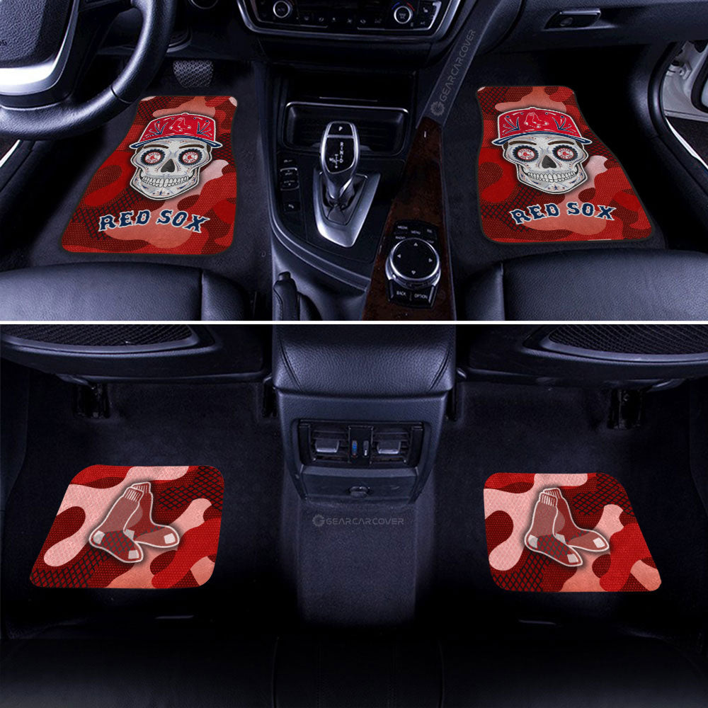 Bostons Red Sox Car Floor Mats Skull Theme Collection - Gearcarcover - 2