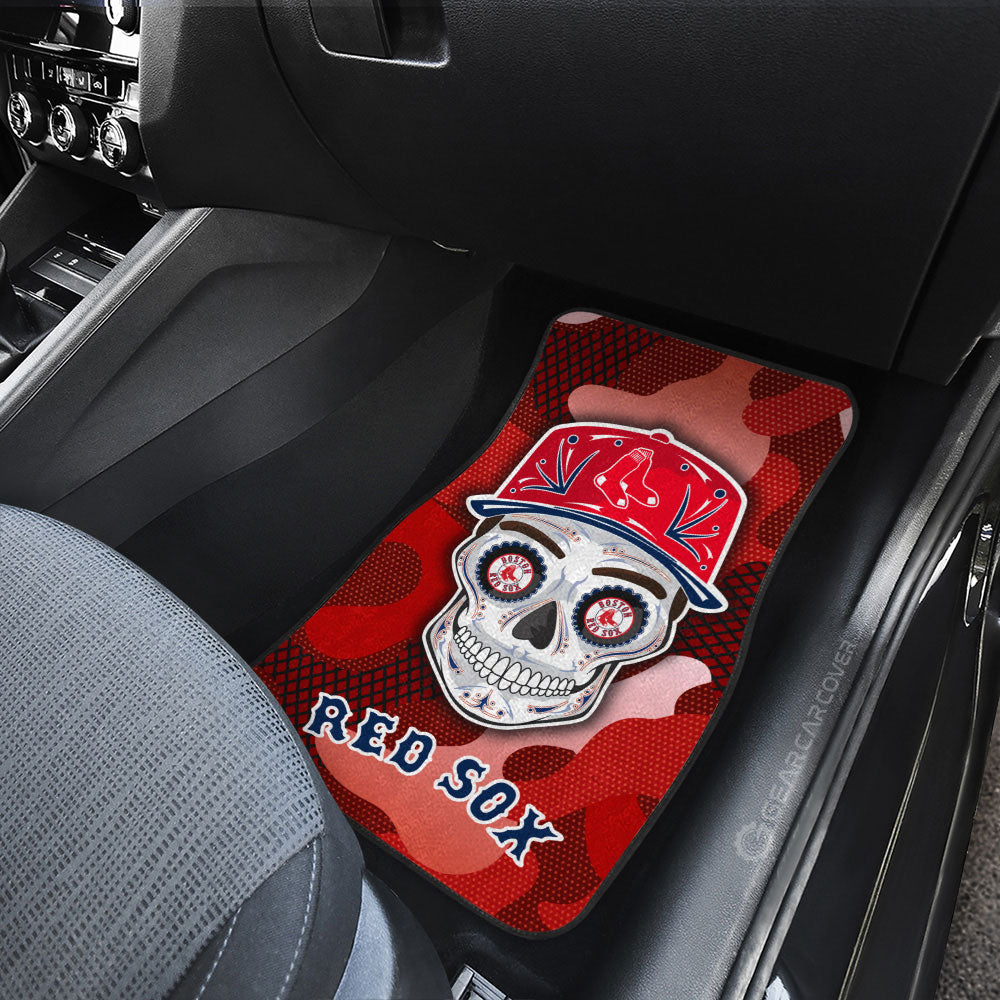 Bostons Red Sox Car Floor Mats Skull Theme Collection - Gearcarcover - 3