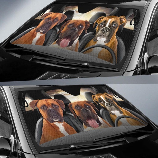 Boxer Car Sunshade Custom Car Interior Accessories For Boxer Lover - Gearcarcover - 2