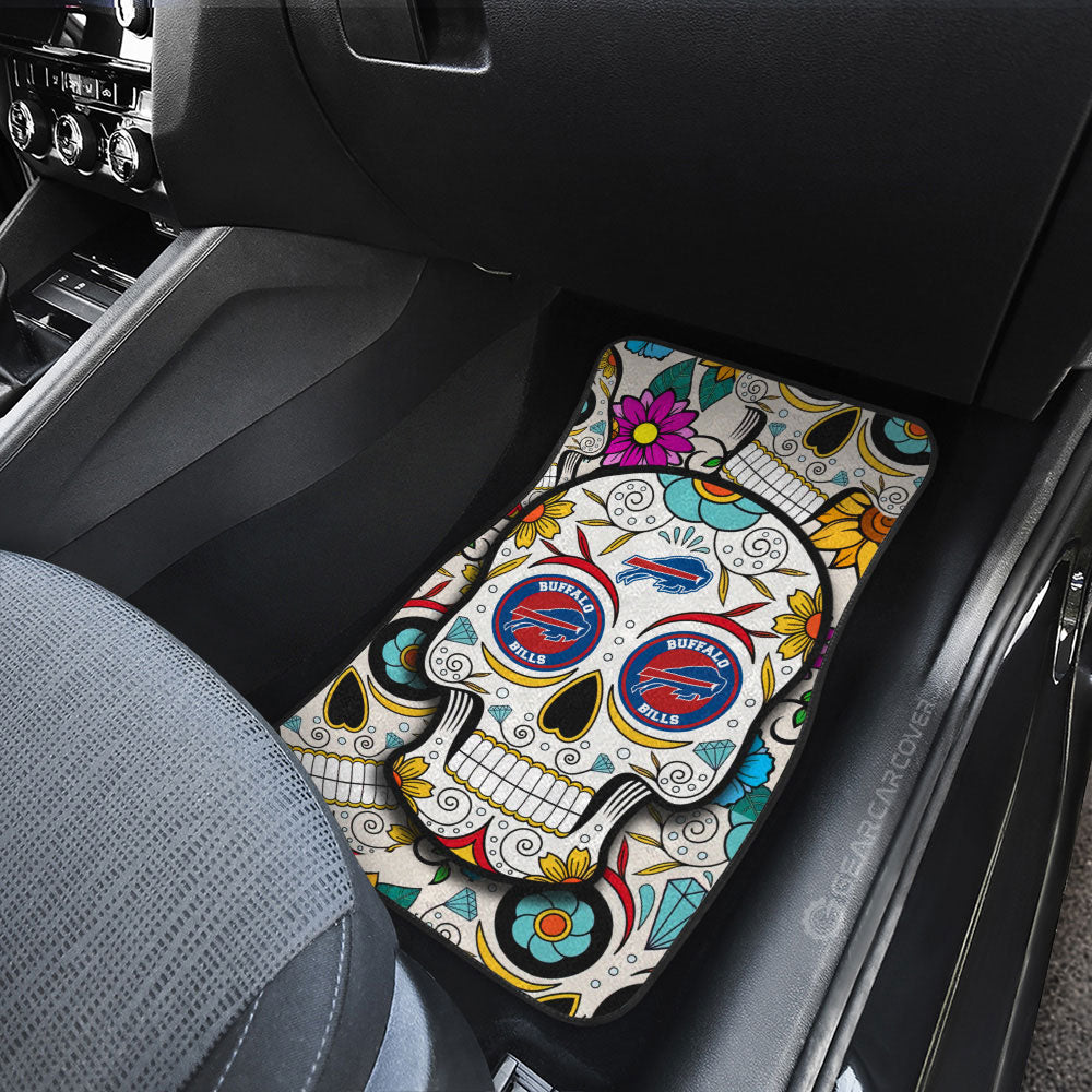 Buffalo Bills Car Floor Mats Custom Sugar Skull Car Accessories - Gearcarcover - 3