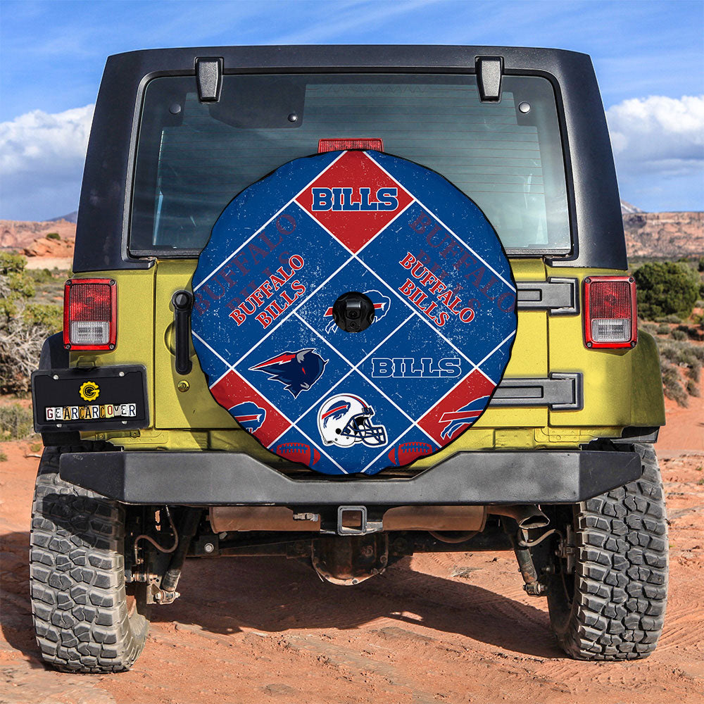 Buffalo Bills Spare Tire Covers Camera Hole Sporty Team Collection - Gearcarcover - 3