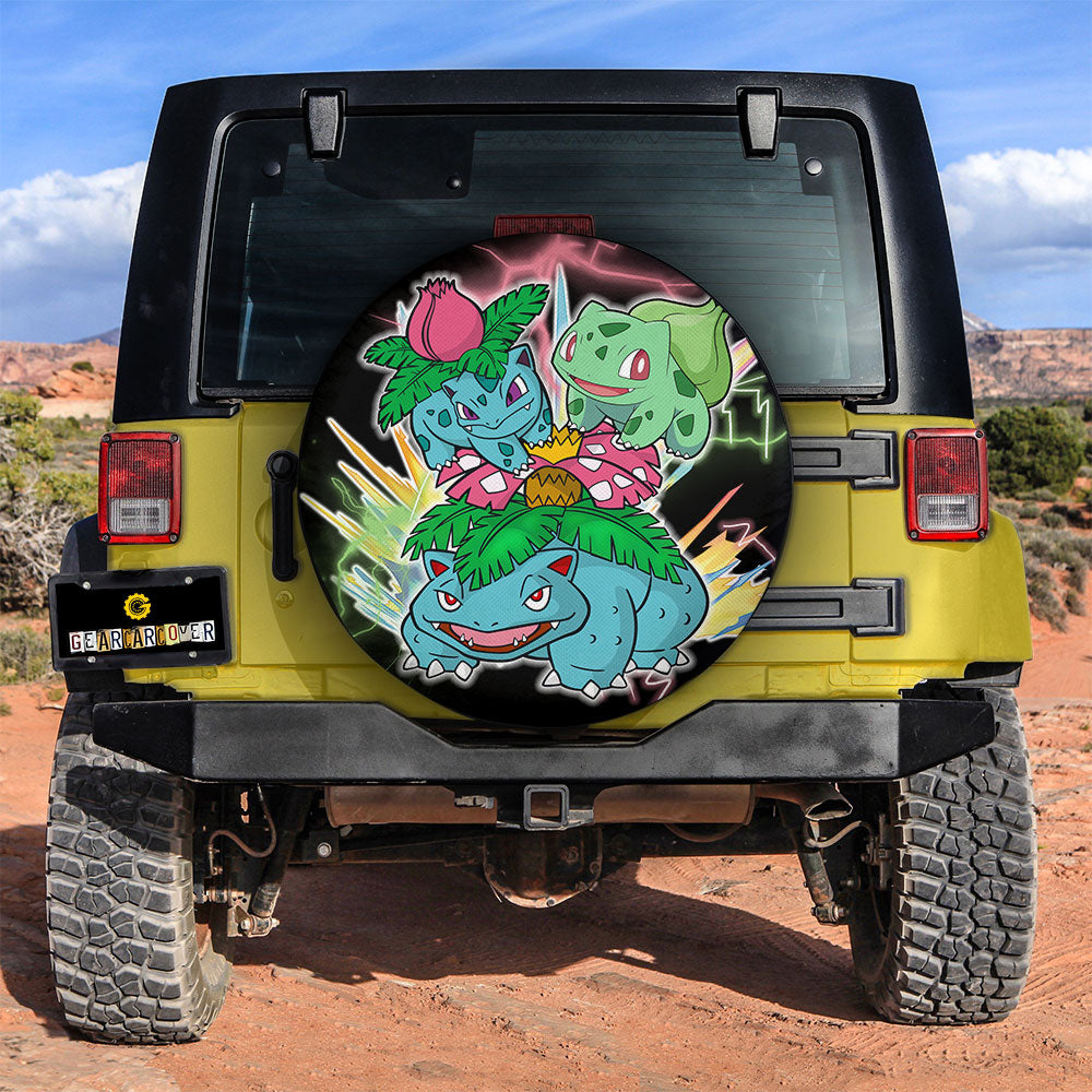 Bulbasaur Evolution Spare Tire Cover Custom Anime - Gearcarcover - 2