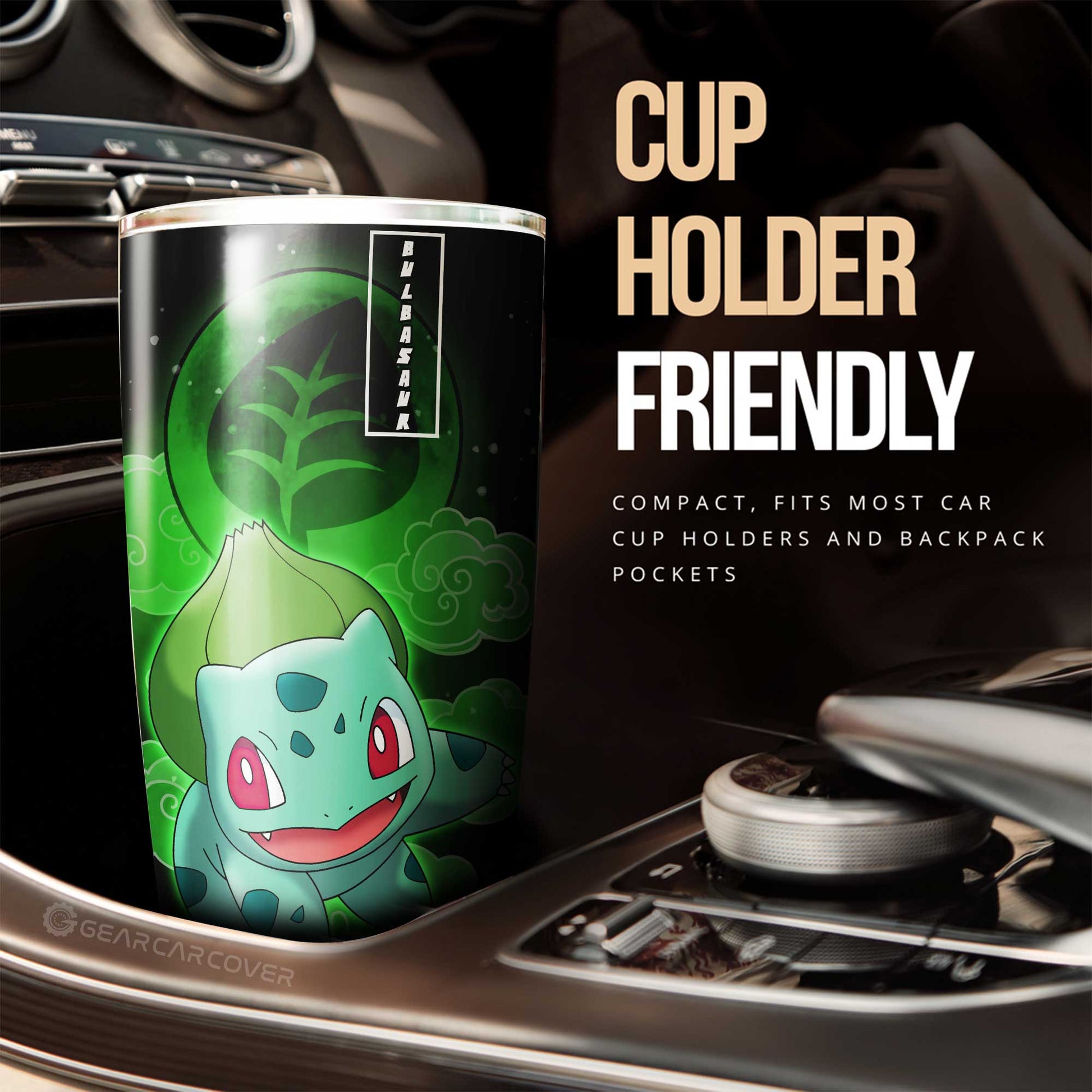 Bulbasaur Tumbler Cup Custom Anime - Gearcarcover - 2
