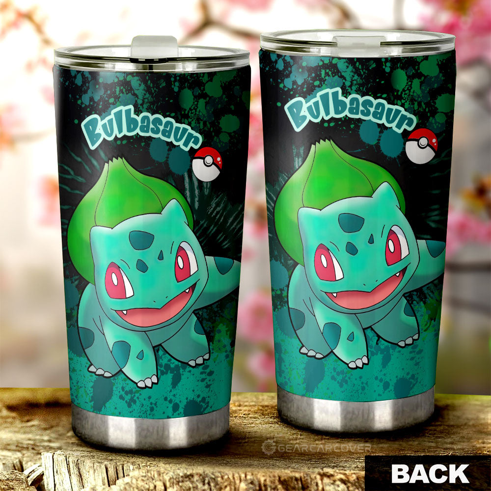 Bulbasaur Tumbler Cup Custom Tie Dye Style Anime Car Accessories - Gearcarcover - 3