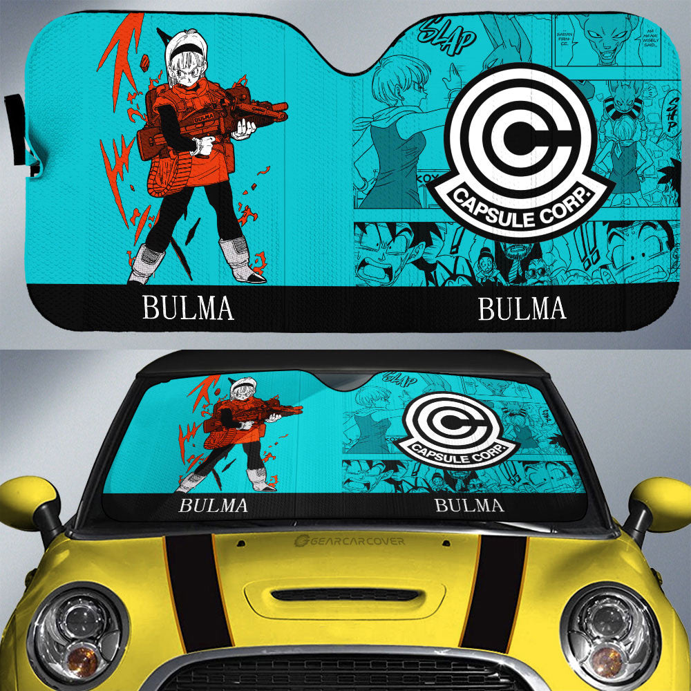 Bulma Car Sunshade Custom Manga Color Style - Gearcarcover - 1