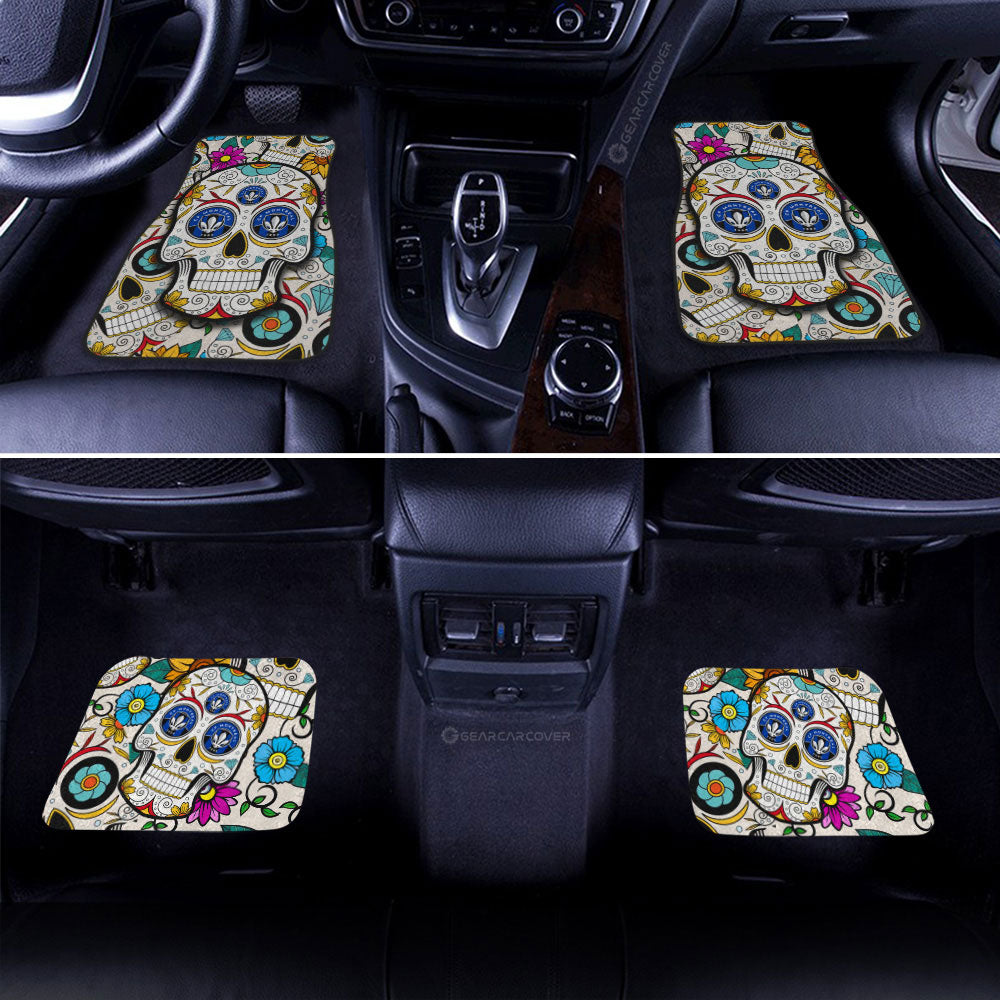 CF Montréal Car Floor Mats Custom Sugar Skull Car Accessories - Gearcarcover - 2