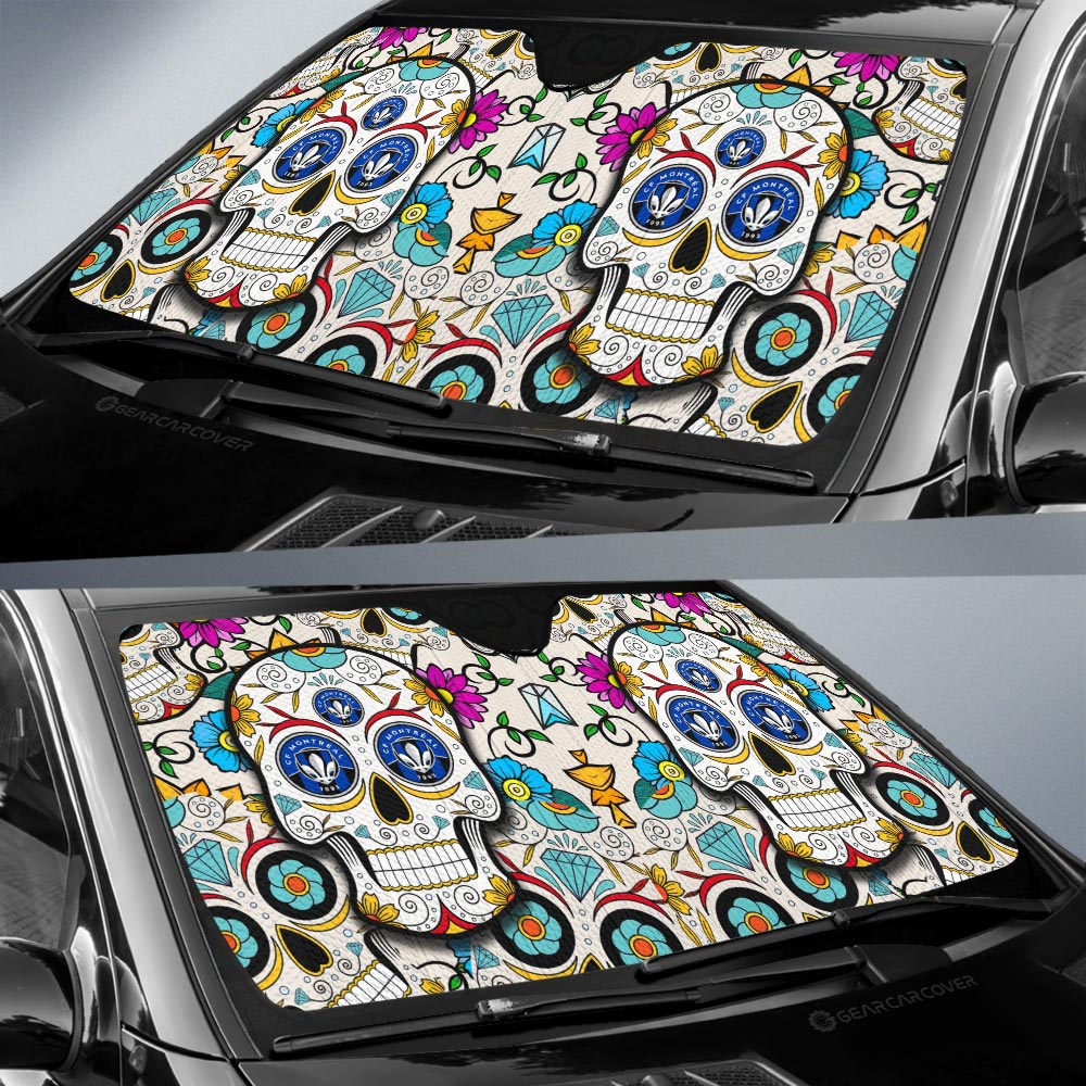 CF Montréal Car Sunshade Custom Sugar Skull Car Accessories - Gearcarcover - 2