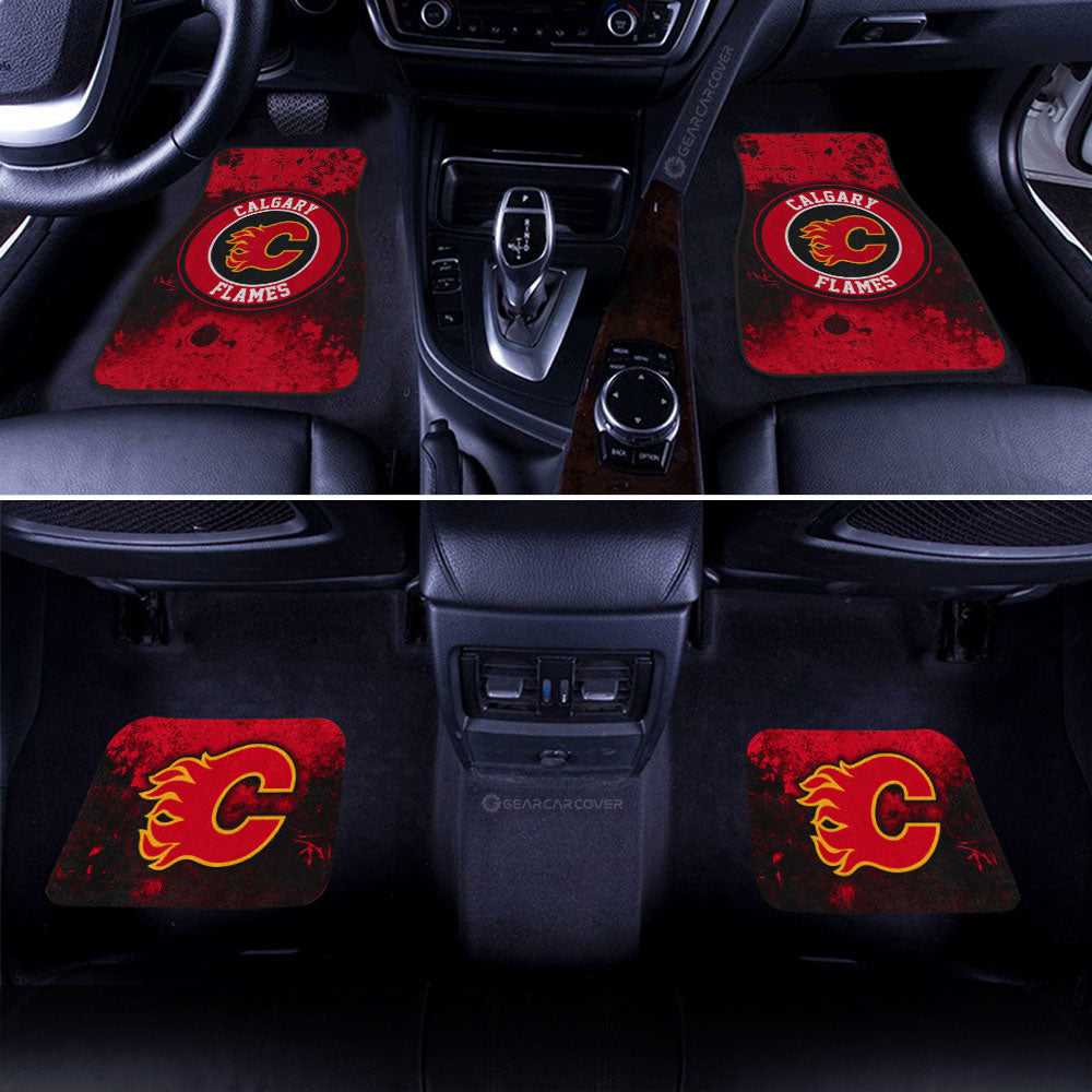 Calgary Flames Car Floor Mats Custom Car Accessories - Gearcarcover - 2