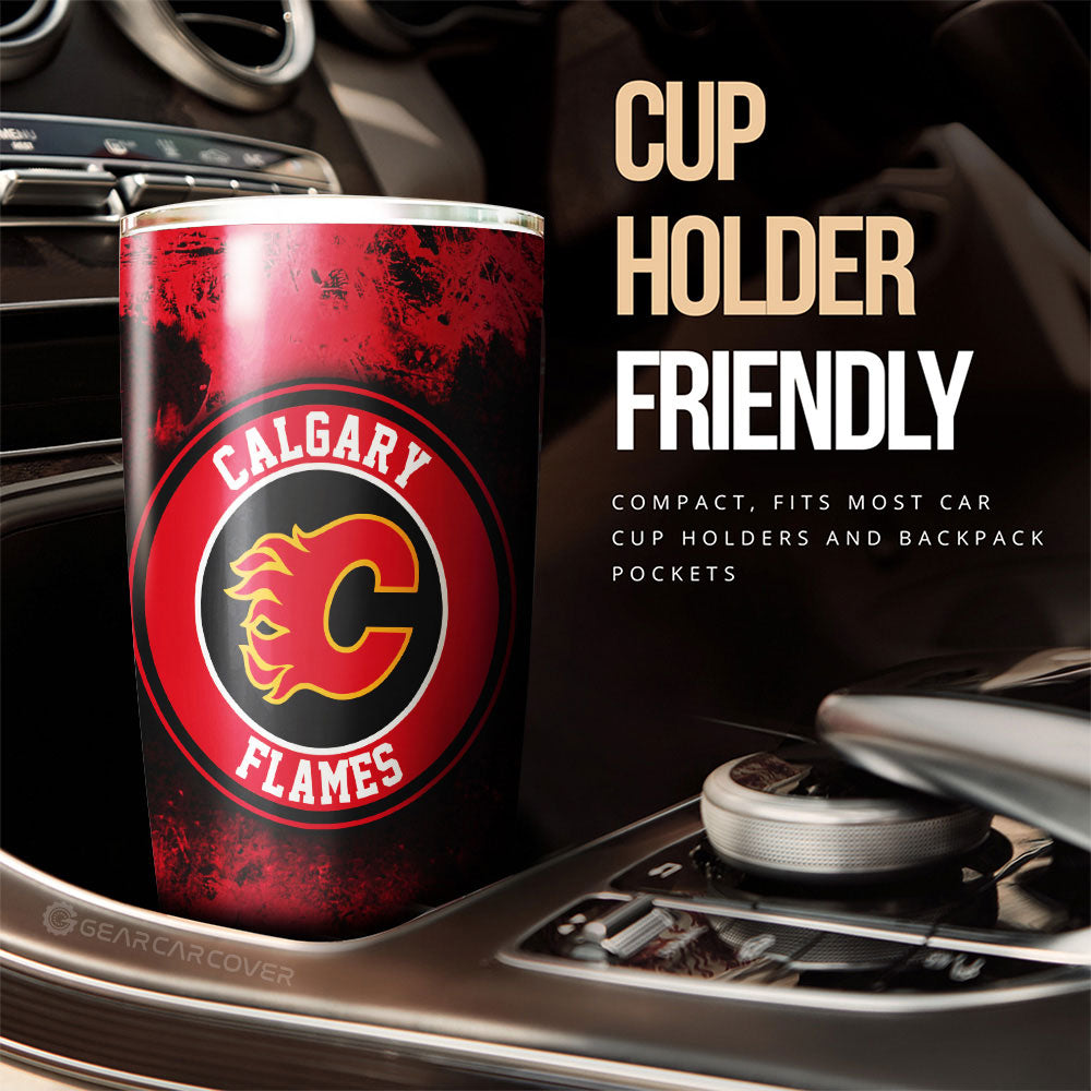 Calgary Flames Tumbler Cup Custom Car Accessories - Gearcarcover - 3